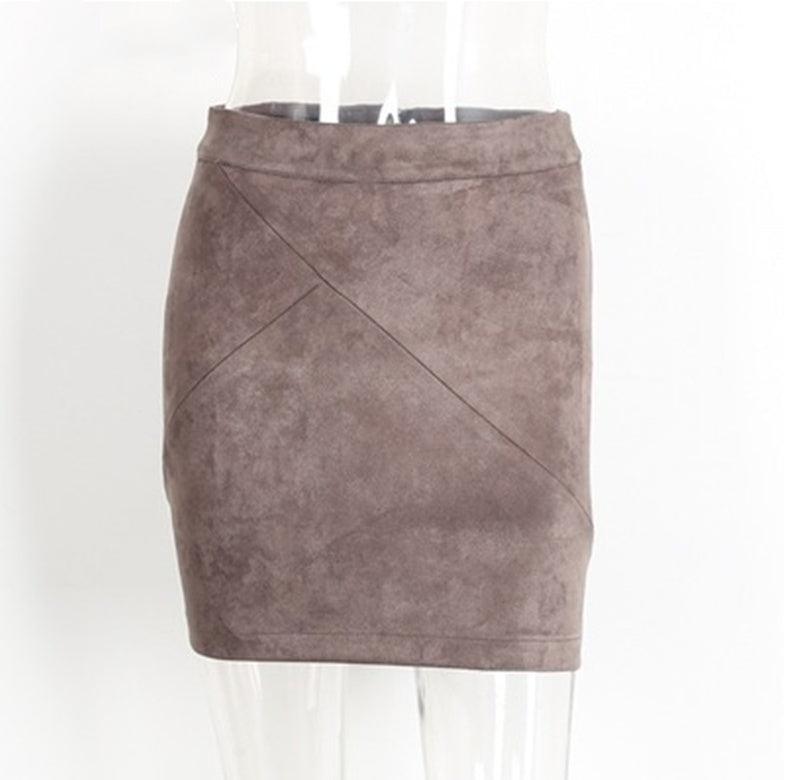 Leder-Wildleder Bleistiftrock – Eleganter Minirock mit figurbetonter Passform